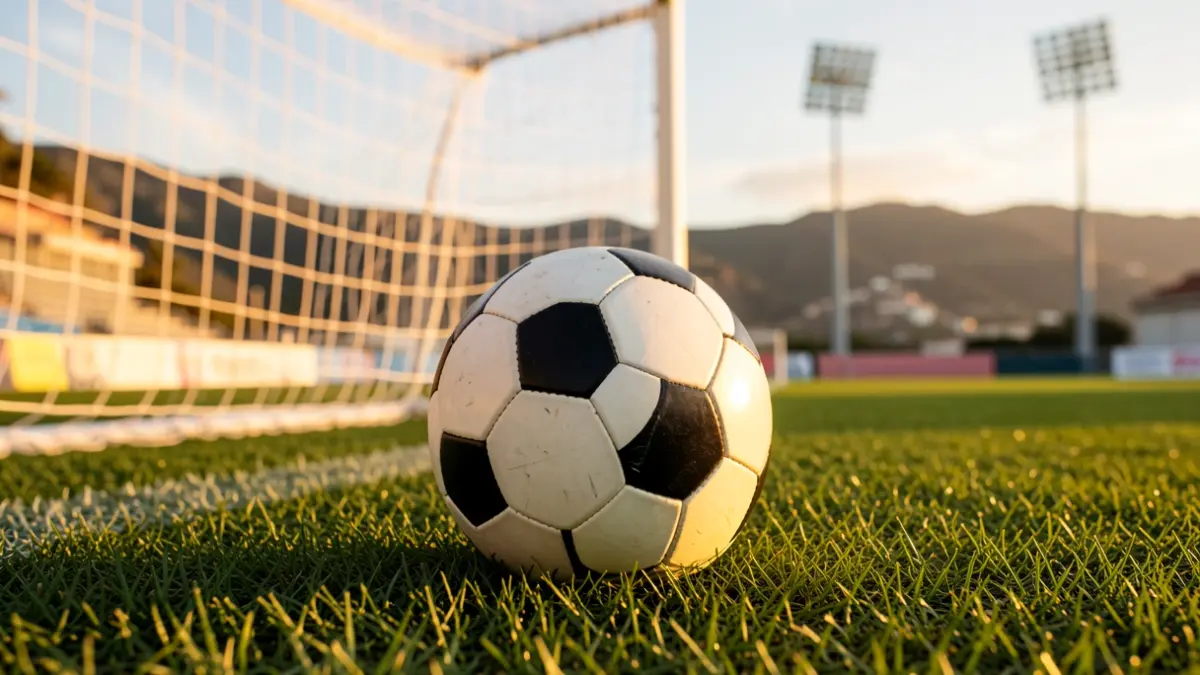 Imagen genérica de un balón de fútbol en el césped de un estadio.