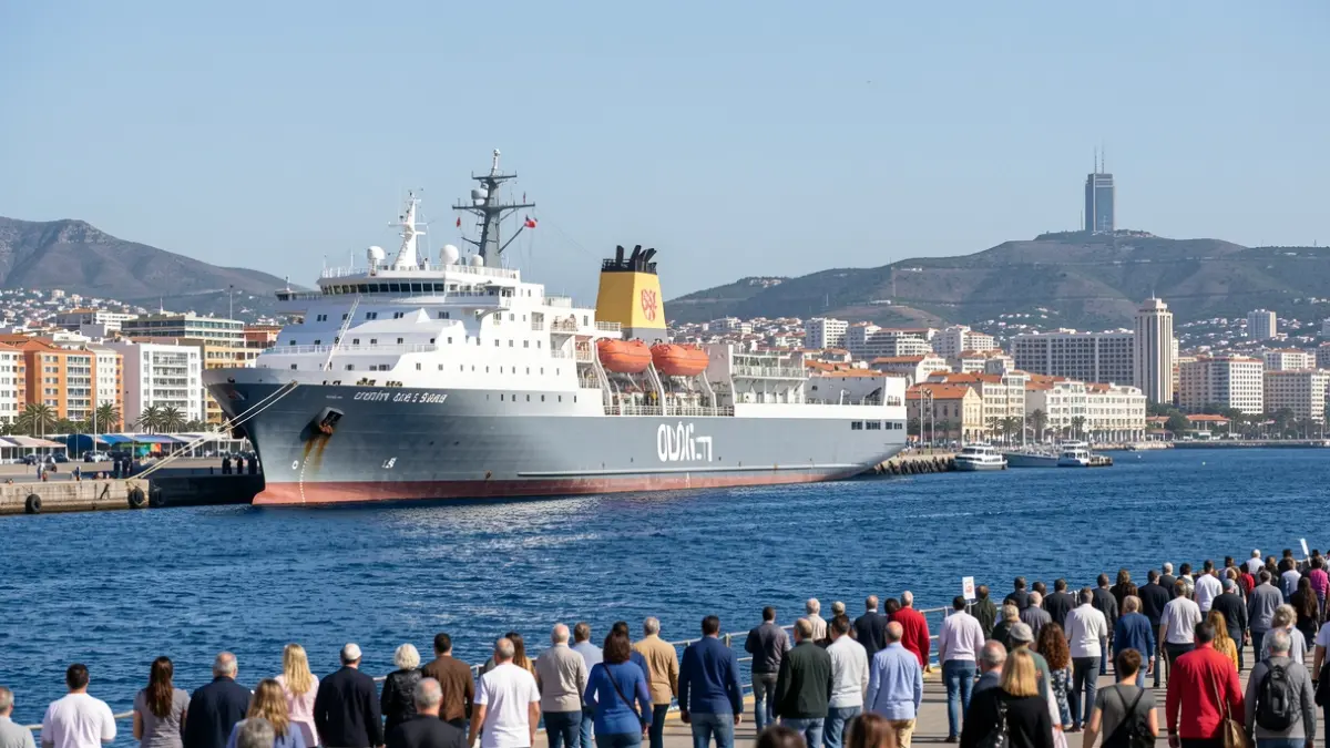 El buque oceanográfico Odón de Buen atracado en el puerto de Santa Cruz de Tenerife.