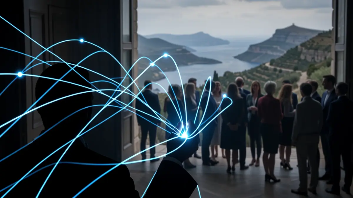 Imagen genérica de acceso a datos confidenciales con elementos digitales y una silueta.