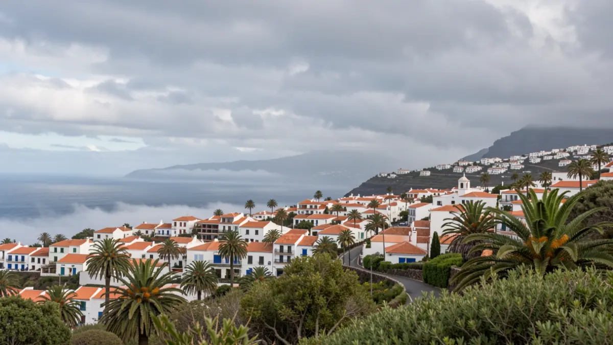 Imagen genérica del cielo nublado sobre Santa María de Guía de Gran Canaria.