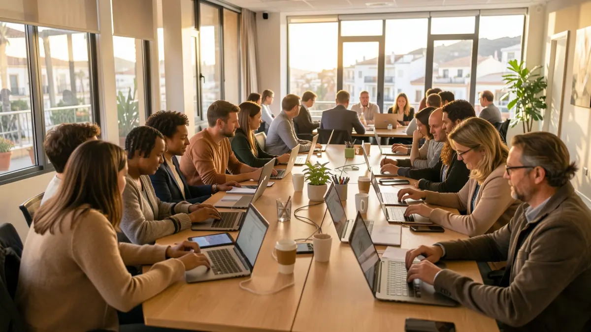 Imagen de personas participando en un taller de digitalización en Fuerteventura.